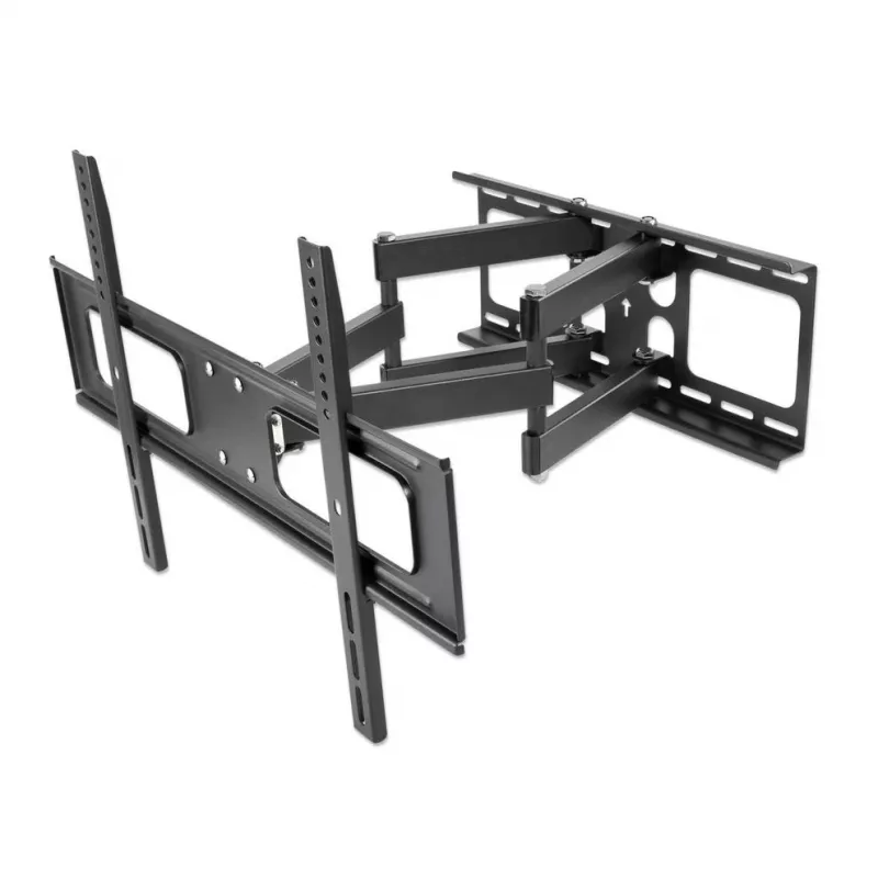 Manhattan Outdoor-Wandhalterung für Fernseher und Monitore, voll beweglich, für 37-65-Zoll-Bildschirme, VESA 200x200-600x400 mm, bis 50 kg, wetterfest, schwarz