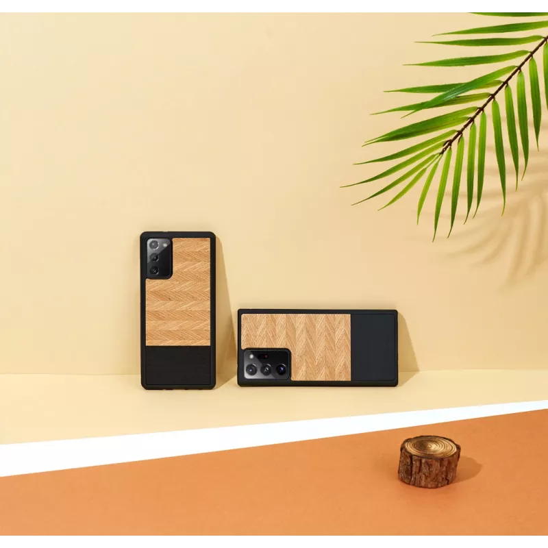 Smartphone-Hülle Man and Wood Galaxy Note 20 Fischgrät Nero Schwarz