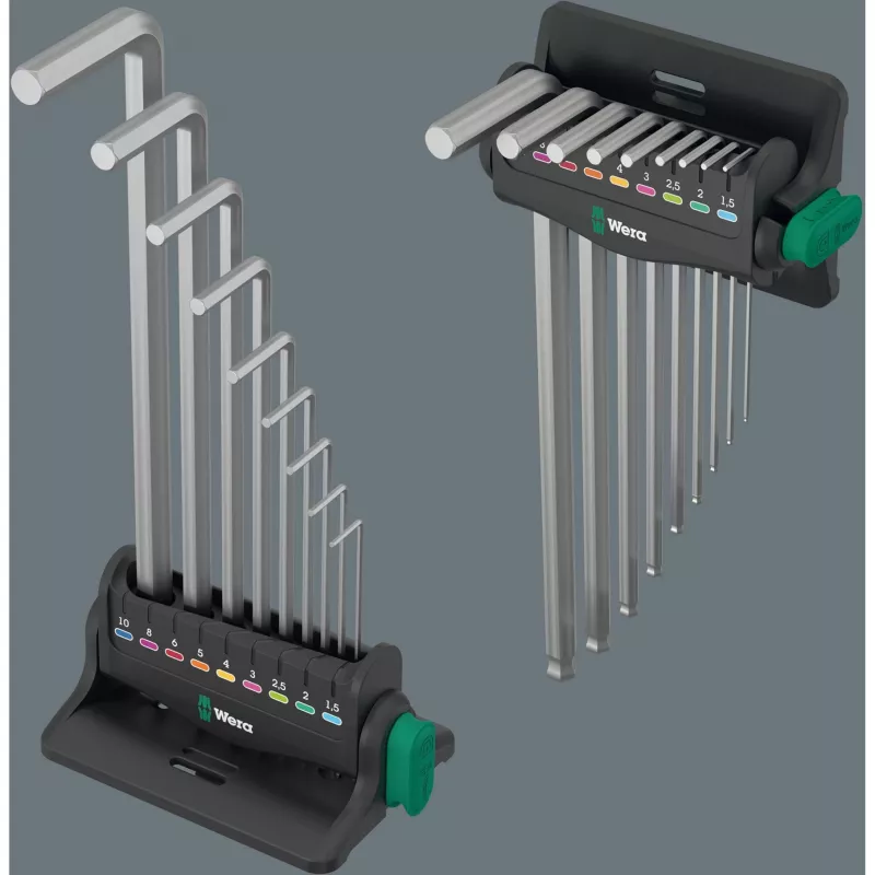 Wera 05022102001 Sechskantschlüssel-Set, L-Form, metrisch, 9-tlg.