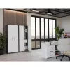 OLIV 2D CLOSED SHELVING UNIT, ANTHRACITE/Weiß SET