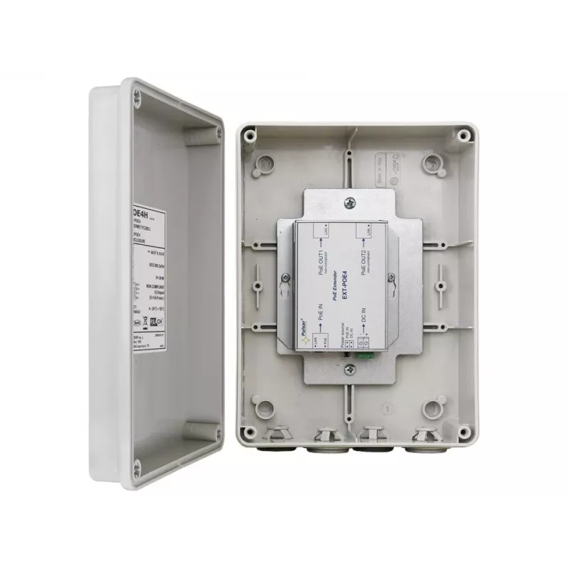 PULSAR PoE-Extender EXT-POE4H 48V – Extender für 2 IP-Kameras