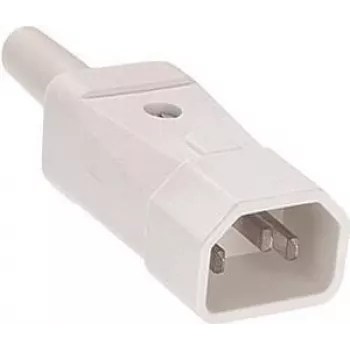 IEC-C14-Netzstecker Bachmann 915.271 Weiß