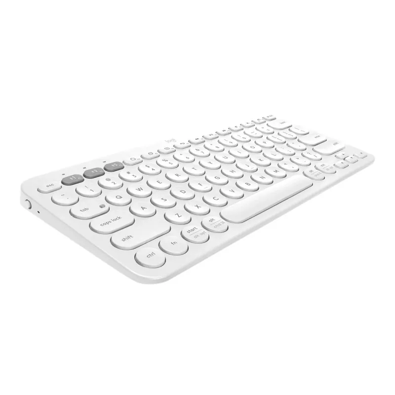 Logitech Multi-Device K380 - Tastatur - Kabellos - Bluetooth 3.0 - Deutsch - Off-White