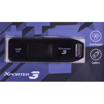 USB-Flash-Laufwerk PATRIOT Xporter 128 GB USB Typ-A 3.2 Gen 1 (80 MB/s) Slider Schwarz