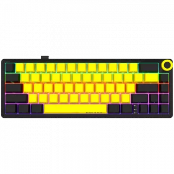 Mechanische Gaming-Tastatur LORGAR KBP70MW 65% Schwarz Gelb EN-Layout