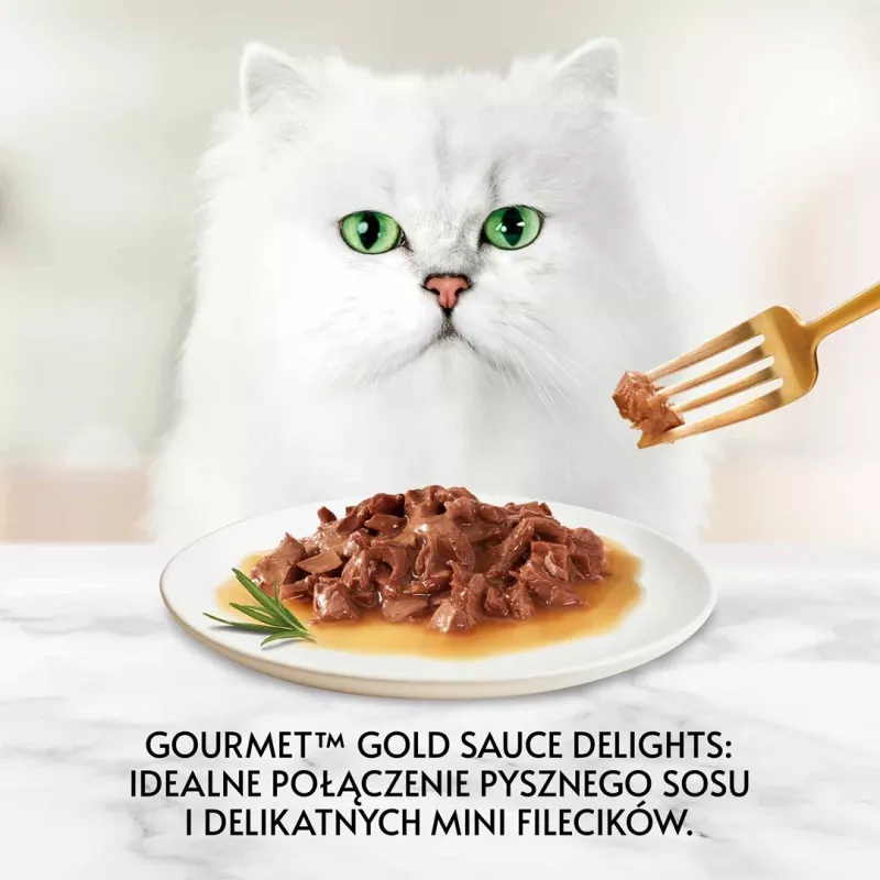 GOURMET Gold Sauce Delight Rind - Nassfutter für Katzen - 85 g