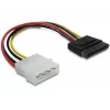 Stromkabel SATA HDD DeLOCK B40160100 4-Pin Stecker gerade 0,12 m