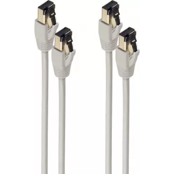 Netzwerkkabel ShiverPeaks BS08-41070-2 10m Cat8.1 F/FTP Grau