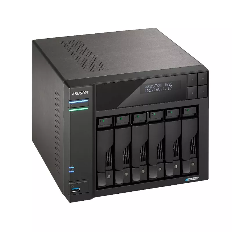 Asustor LOCKERSTOR 6 NAS Desktop Intel® Celeron® N5105 8 GB DDR4 HDD ADM Schwarz