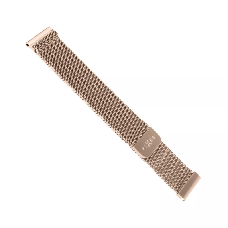 Uhrenarmband FIXED Mesh Strap Fixed 18mm Edelstahl Schnellwechsel Gold