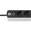 Power Extension Brennenstuhl 1153240126 1,5 m 4 AC-Ausgänge Innenbereich Schwarz Weiß
