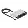 DeLOCK 91708 Kartenleser USB 2.0 Intern Schwarz Grau CF SD MicroSD