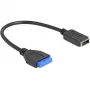 DeLOCK USB-Kabel Pfostenstecker-Buchse auf internen USB Typ-E Key A 25 cm