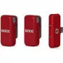 Funkmikrofon Rode Wireless Micro — kompakter Clip-On-Sender und -Empfänger, rot
