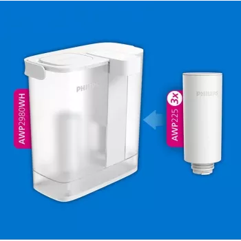 Wasserfilterkartuschen Philips AWP225S/5 3er-Pack – enthärtende Ersatzfilter für Wasserspender und Kaffeevollautomaten