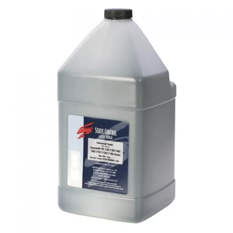 Static Control Tonerpulver für Kyocera Kartuschen TK-18/TK-130/TK-140/TK-160, 1 kg, Schwarz