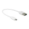 USB-Kabel DeLOCK 84805 USB 2.0 0,2 m USB A Micro-USB B Weiß