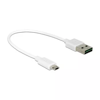 USB-Kabel DeLOCK 84805 USB 2.0 0,2 m USB A Micro-USB B Weiß
