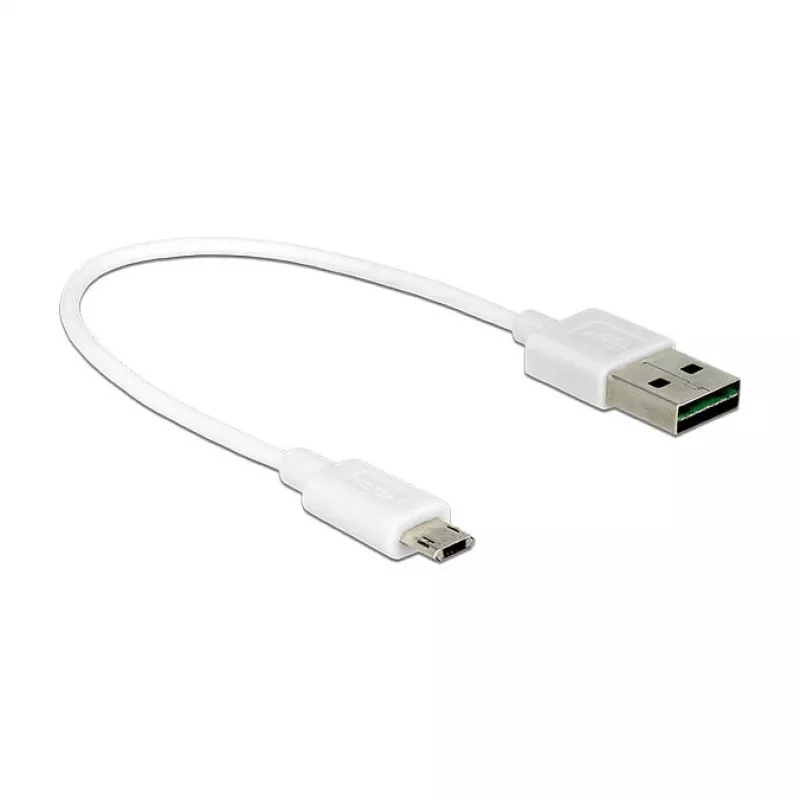 USB-Kabel DeLOCK 84805 USB 2.0 0,2 m USB A Micro-USB B Weiß
