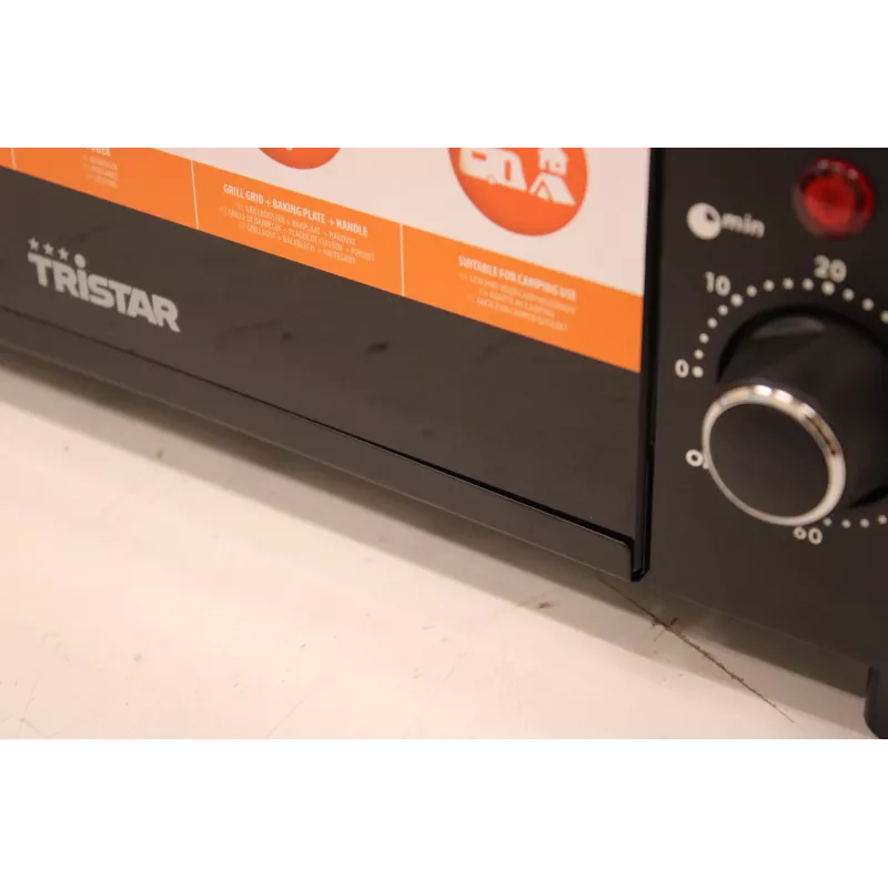 AUSVERKAUF. Tristar OV-3615 Mini-Backofen, Schwarz | Tristar | Mini-Backofen | OV-3615 | 10 L | 800 W | Schwarz | BESCHÄDIGTE VERPACKUNG, UNGLEICHMÄSSIGER SPALT ZWISCHEN GLAS UND TÜRLEISTE