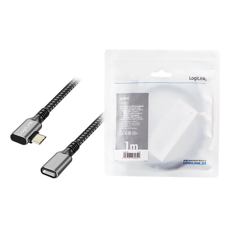 USB 3.2 Gen2 Type-C auf USB-C Buchse, PD, 1 m