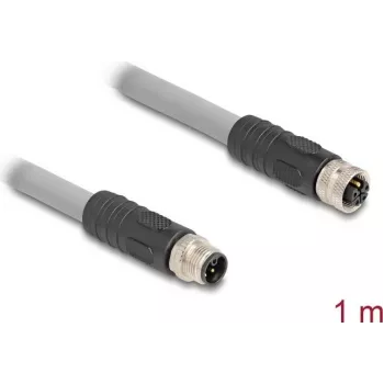 DeLOCK Sensor-/Aktor-Kabel 1 m RST M12 Grau 80537