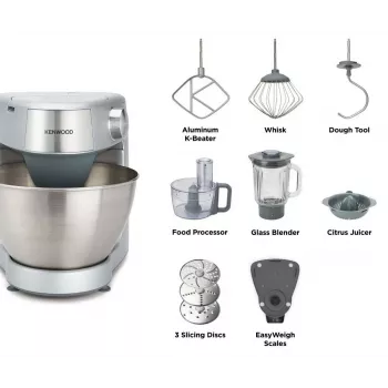 Kenwood Prospero+ Küchenmaschine 1000 W 4,3 L Silber, Edelstahl integrierte Waage
