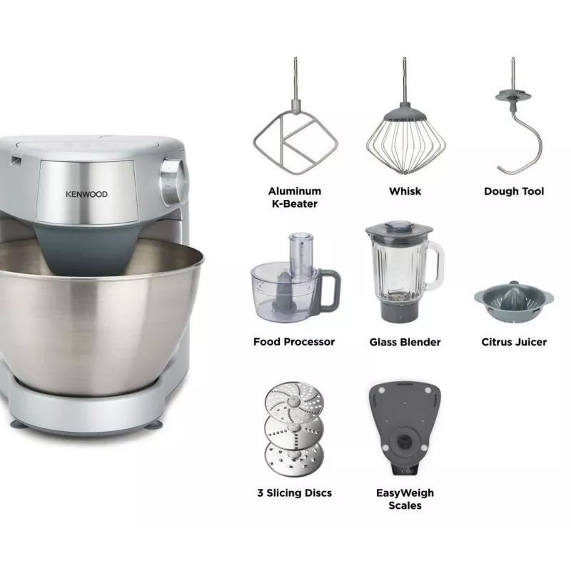 Kenwood Prospero+ Küchenmaschine 1000 W 4,3 L Silber, Edelstahl integrierte Waage