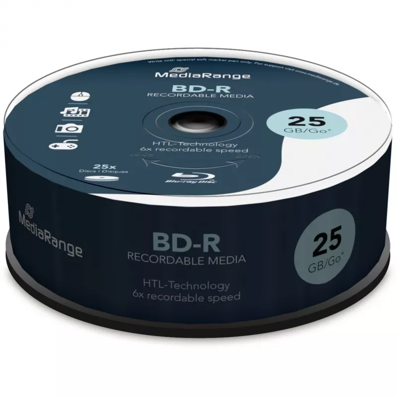BD-R Rohling MediaRange MR514 25 GB 25 Stk.