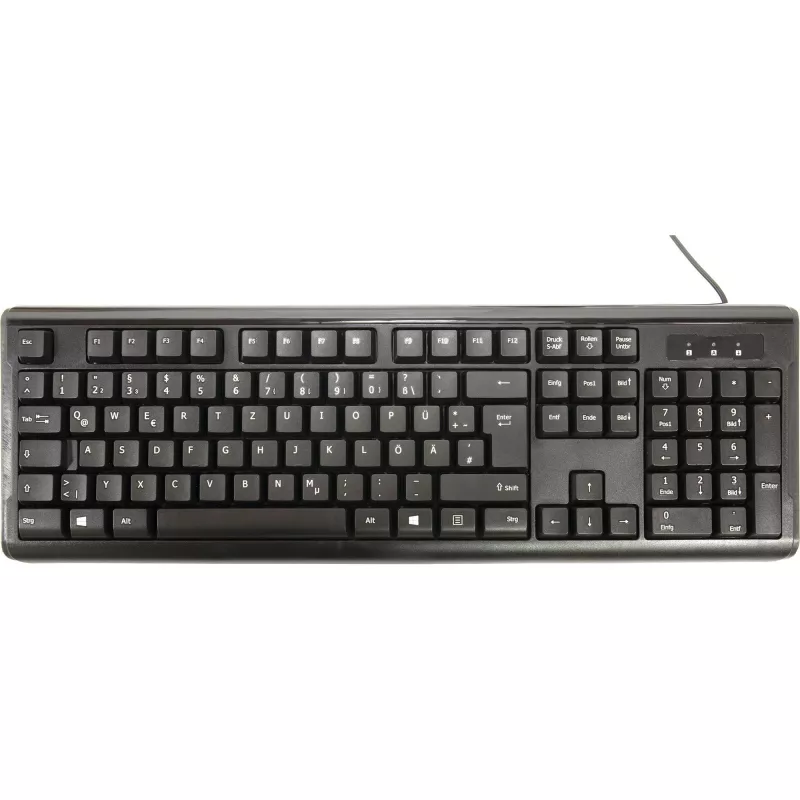Inter-Tech AC KB-102DE Desktop USB SCHWARZ 1000dpi 105 Tasten Kabelgebunden (88884138)