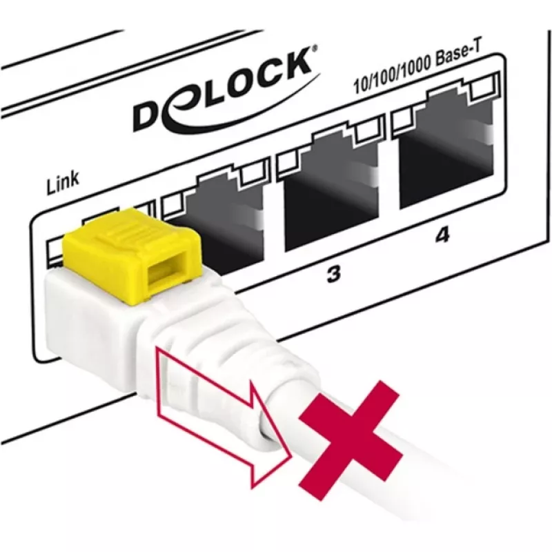 Netzwerkkabel DeLOCK 85330 RJ-45 Cat6a 0,5 m Weiß