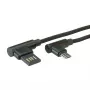 ROLINE USB 2.0 Kabel, gewinkelt, Typ A umkehrbar - Micro B, ST/ST, schwarz, 0,8 m (11.02.8720)
