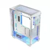 PC-Gehäuse LOGIC Dart Pro Midi ARGB weiß — Midi Tower, ATX, 456×200×385 mm, max. GPU 34 cm, CPU-Kühlerhöhe 155 mm, 3x120mm vorne + 1x120mm hinten, USB 3.0 x2, USB-C x1