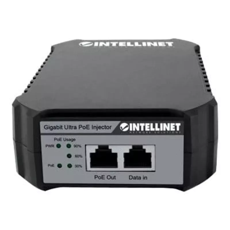 Intellinet Gigabit PoE++ Injektor, ein 95 W Port, IEEE 802.3bt (4PPoE)-konform, Kunststoffgehäuse, wandmontierbar