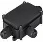 Wentronic Goobay IP-66 Schutzbox für Klemmverbinder PG9, Schwarz – zum sicheren Verbinden von 3 Kabeln (56660)