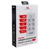 Steckdosenleiste MACLEAN MCE391 W — 6 Steckdosen, 4×USB-A + 1×USB-C, 3 m Kabel, 110–240 V, 2500 W, weiß