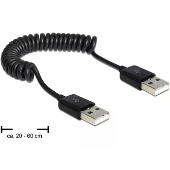 USB-Kabel DeLOCK 83239 USB 2.0 0,6 m Schwarz