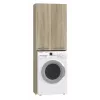 Badezimmer-Wandschrank top e shop POLA DD SONOMA, Eichenrahmen, wandmontiert, 4 Regale