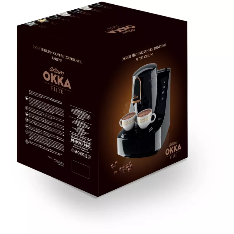 Okka Elite, Mokkakanne Schwarz/Kupfer, Modell 2025