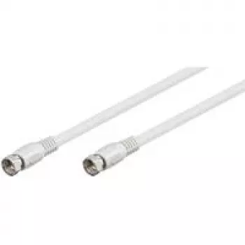 Wentronic Goobay SAT-Anschlusskabel, 100% geschirmt, Weiß, 3,5 m - F-Stecker F-Stecker (27498)