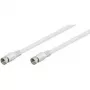 Wentronic Goobay SAT-Anschlusskabel, 100% geschirmt, Weiß, 3,5 m - F-Stecker F-Stecker (27498)