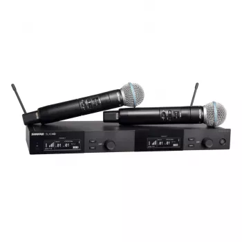 Shure SLXD24DE/B58-G59 – digitales Dual-Funksystem mit zwei Sendern/Handmikrofonen (470 – 514 MHz)