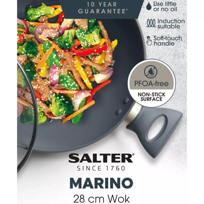 Wok Salter BW12267EU7 28 cm antihaftbeschichtet, induktionsgeeignet