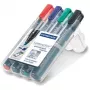 Marker Staedtler Lumocolor 350 WP4 4 Stück Schwarz Blau Grün Rot