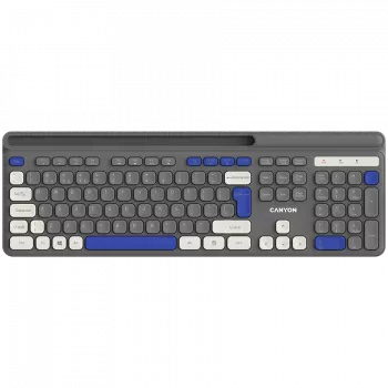 Kabellose Tastatur CANYON HKB-W03 Grau – kompaktes Design, AAA-batteriebetrieben, Modell CNS-HKBW03DG