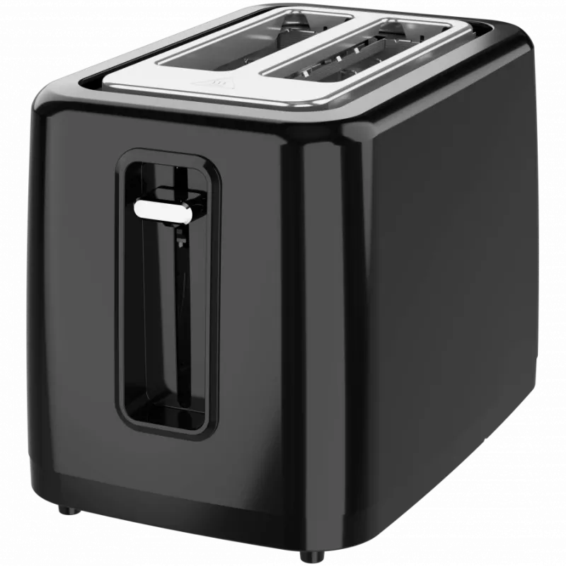Elektrischer Toaster, schwarz, 220-240V, 50-60Hz, 780-930W, 2 Schlitze, 3 Modi, 7 Bräunungsstufen