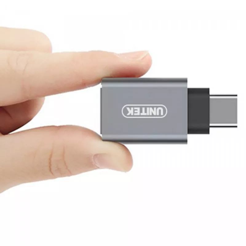 UNITEK Y-A025CGY Kabel-Interface/Gender-Adapter USB Type-C auf USB Type-A, Metall