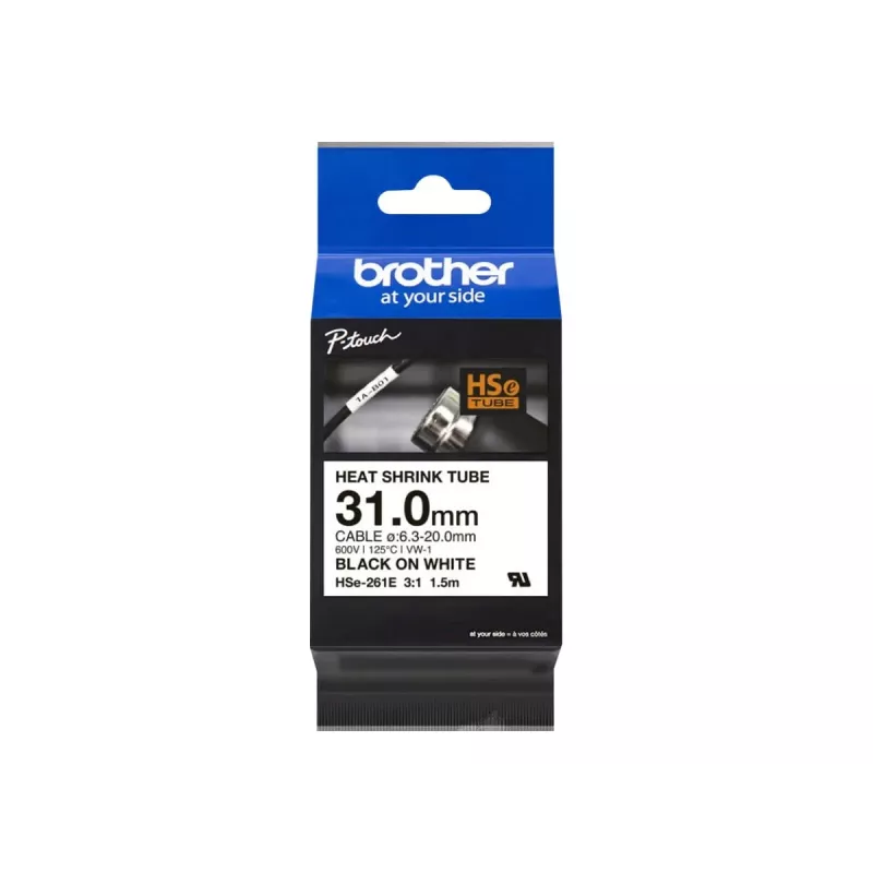 Druckerband Brother HSe-261E Schwarz 3,1 cm x 1,5 m