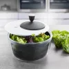 Salatschleuder GEFU Rotare mit Kurbelgriff, Fassungsvermögen 3 L, Kunststoffgehäuse, schwarz/weiß, spülmaschinengeeignet