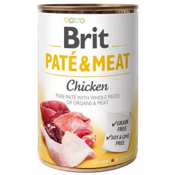 Brit Paté & Meat Nassfutter für Hunde mit Huhn, 400 g